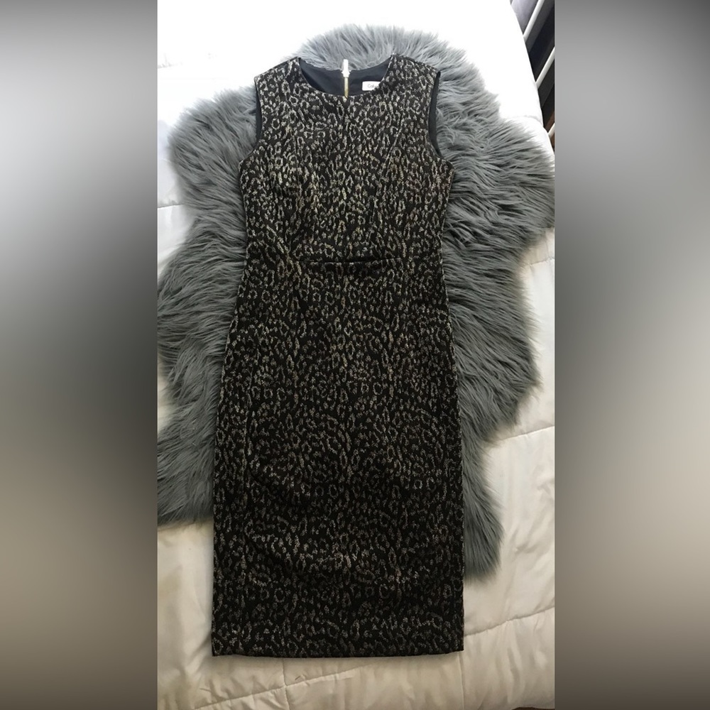 Calvin Klein Metallic Pencil Dress